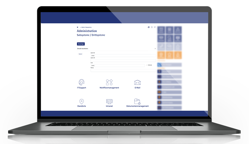 Screenshot Dynamische Linkliste