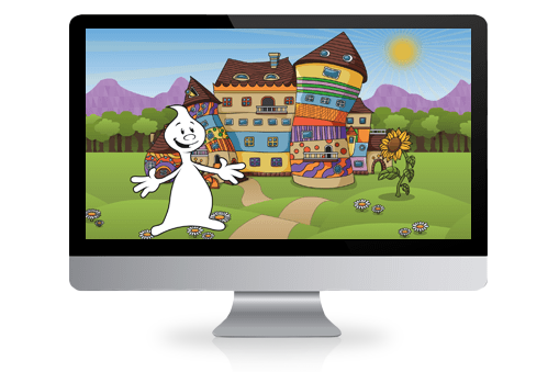 Panvision: Szene aus der digitalen ALFONS Lernwelt für Kinder