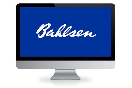 Bildschirm mit dem Logo von Bahlsen