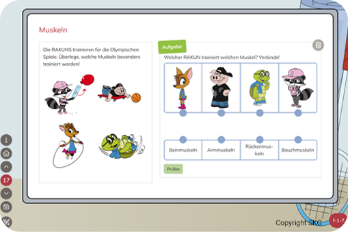 Screenshot der Lernanwendung