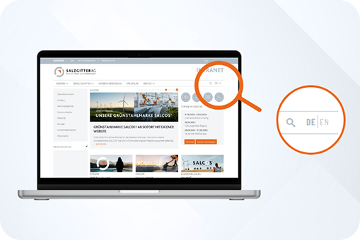 Ansicht des Salzgitter AG Intranets