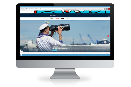 Ansicht der Website der Kieler Woche nach dem von Panvision durchgeführten Relaunch